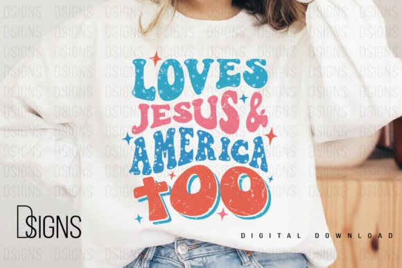 4th of July Jesus America Sublimation