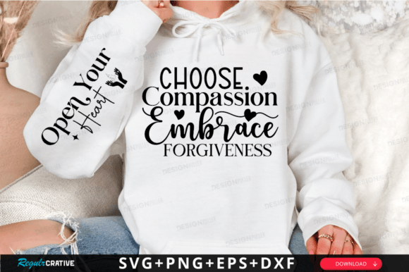 Choose Compassion Svg, Christian Sleeve T-Shirt Designs