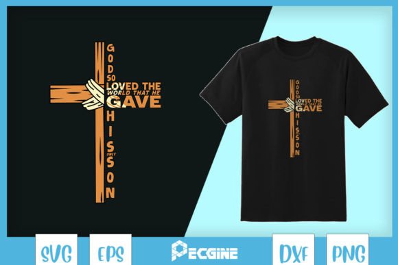 Christian Cross Bible Verse SVG