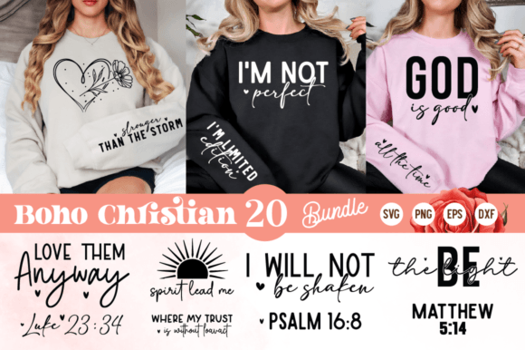 Christian Sleeve SVG Bundle, T-Shirt Designs