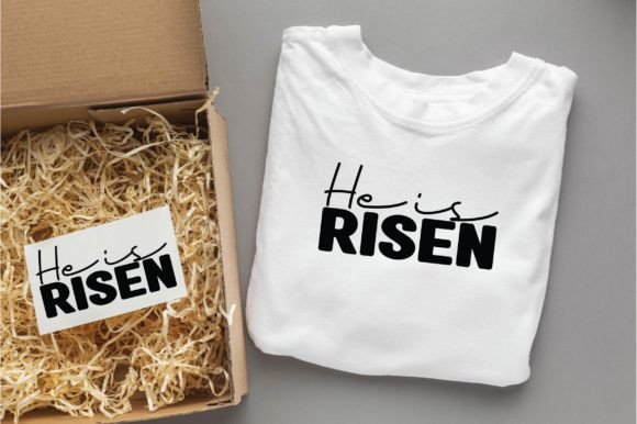 He is Risen Christian Svg Png Designs T-Shirt Designs