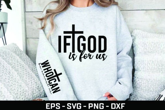 If God is for Us Sleeve SVG, Christian T-Shirt Designs