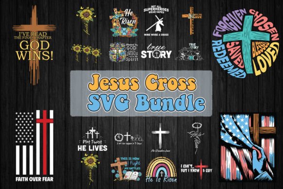 Jesus Cross SVG Bundle for T-Shirt Designs