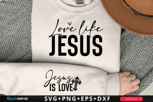 Jesus is Love Sleeve Svg Design for T-Shirt Designs