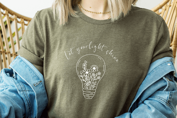 Let Your Light Shine SVG, Christian Svg T-Shirt Designs