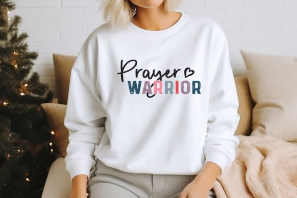 Prayer Warrior Christian SVG Design and T-Shirt Designs