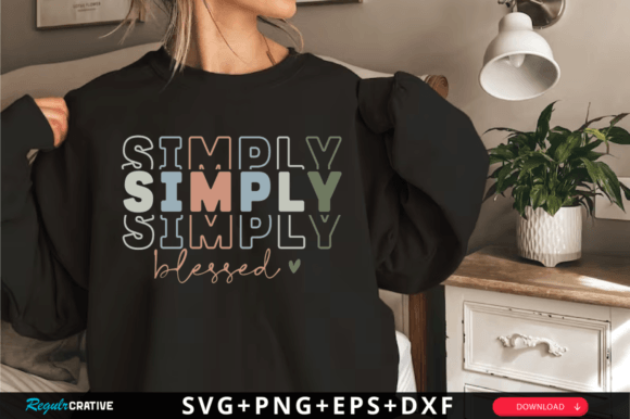 Simply Blessed Svg, Christian SVG Design