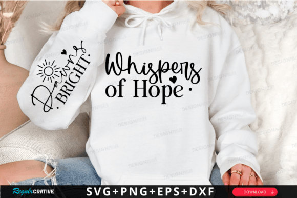 Whispers of Hope Svg Design, Christian T-Shirt Designs